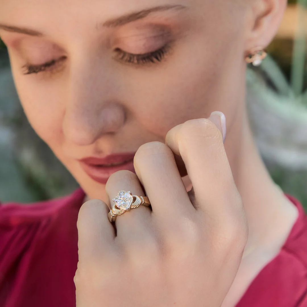 Lab Grown Diamond Claddagh Ring - Image 7