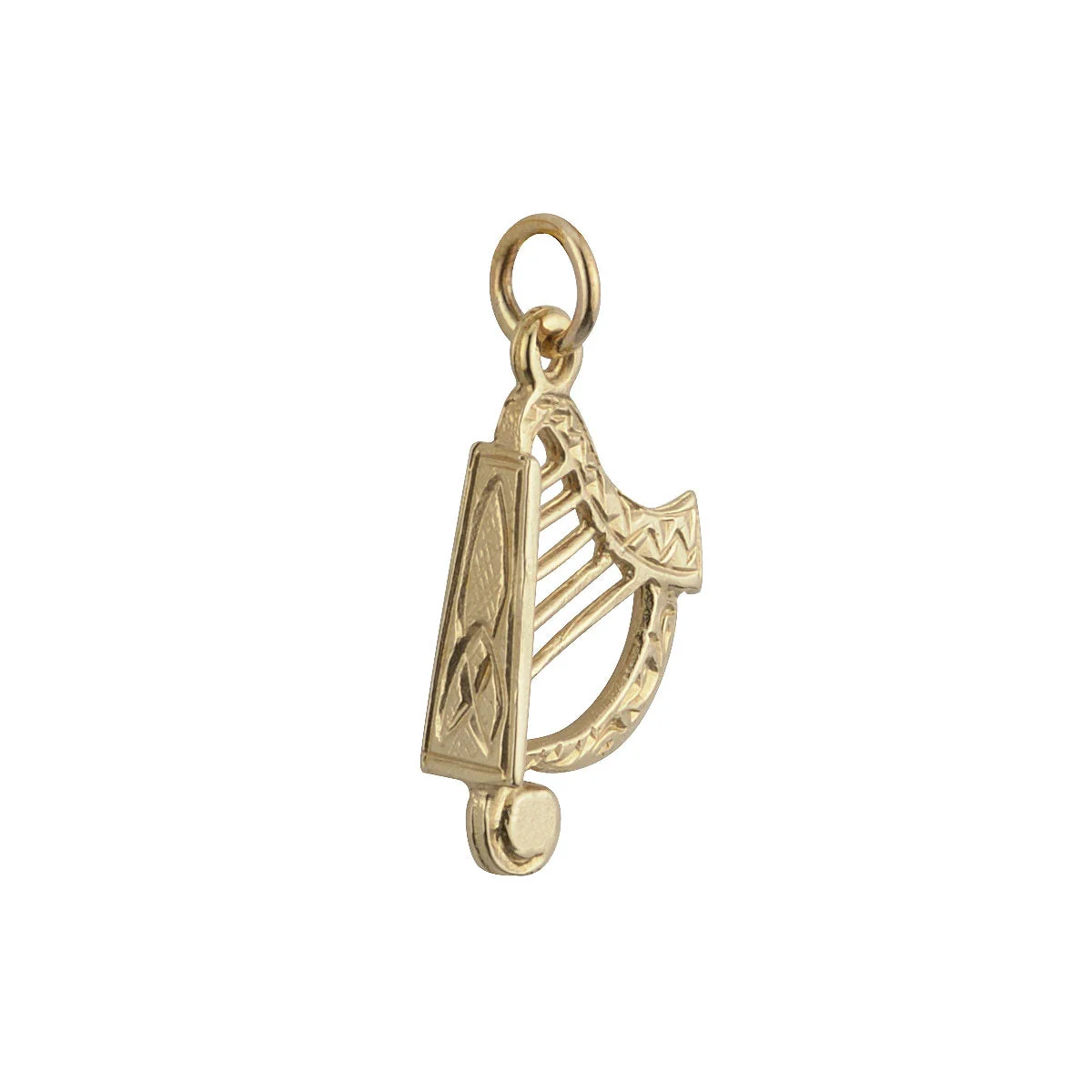 9K Gold Harp Pendant - Image 5