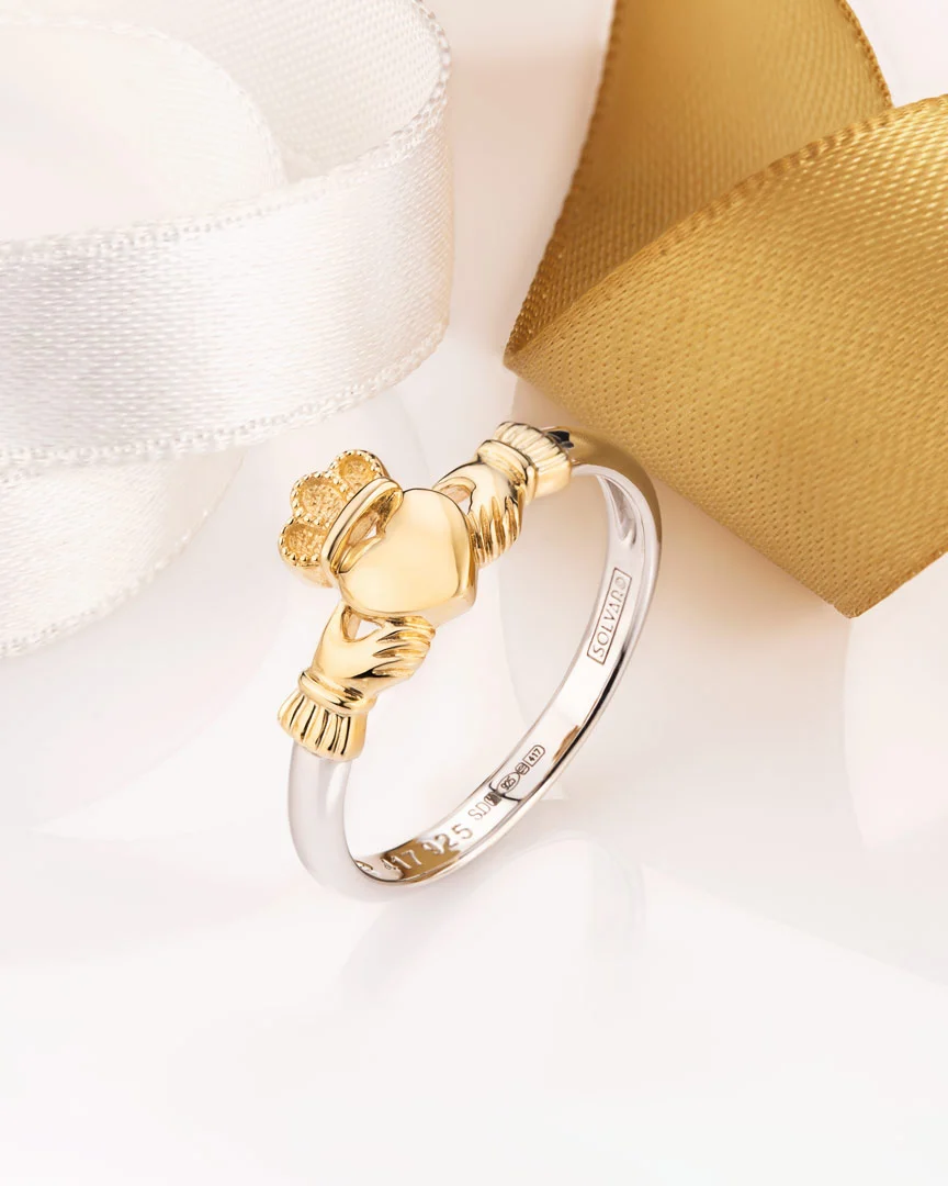 Gold & Silver Claddagh Ring - Image 3