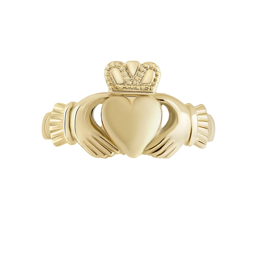 Light Weight Gold Claddagh Ring - Image 9