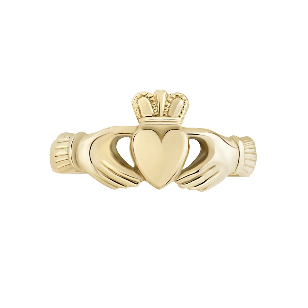 Ladies Gold Claddagh Ring - Image 4
