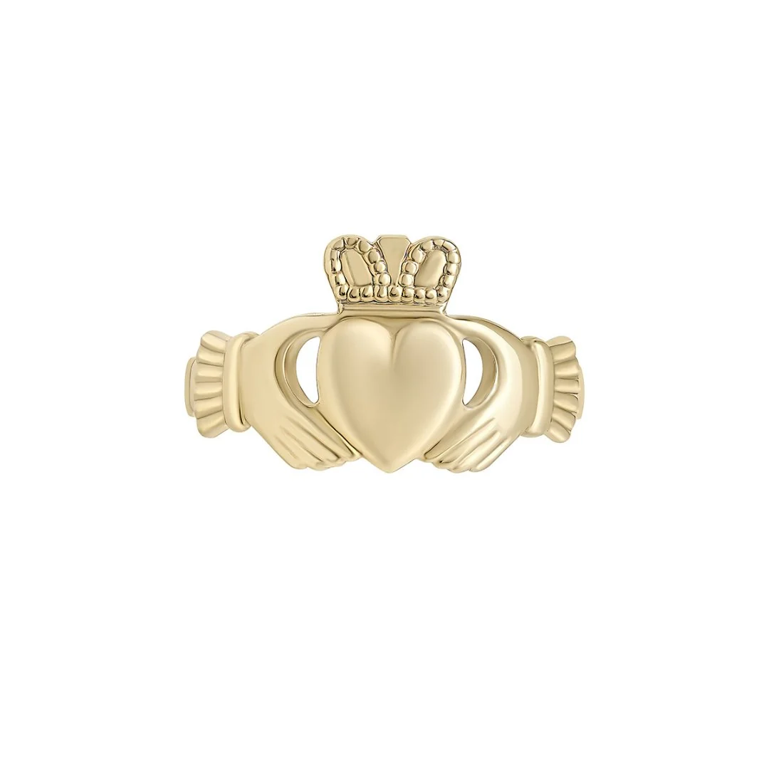 10K Gold Gents Claddagh Ring - Image 3