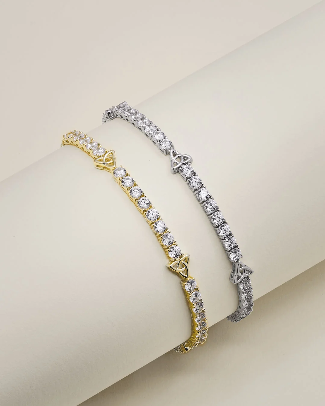 Silver Cz Trinity Knot Tennis Bracelet - Image 3