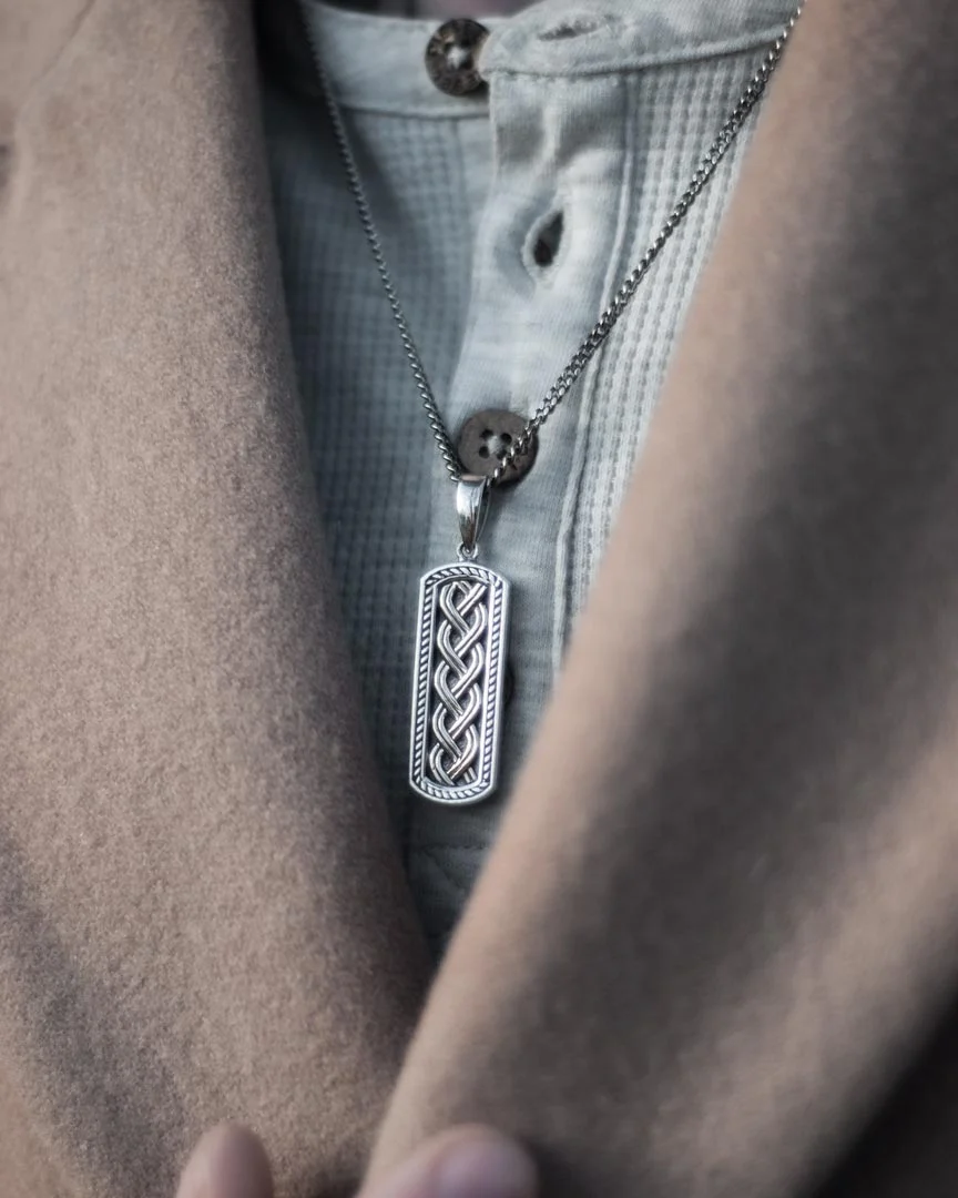 Silver Oxidised Celtic Ingot Pendant - Image 5