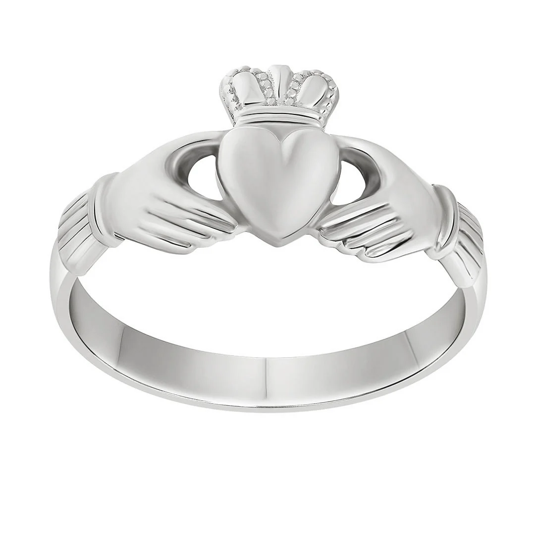 Silver Ladies Claddagh Ring - Image 3
