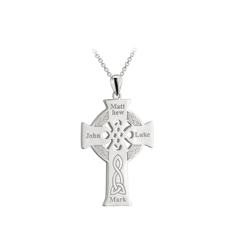 Large Four Apostles Celtic Cross Pendant - Image 2