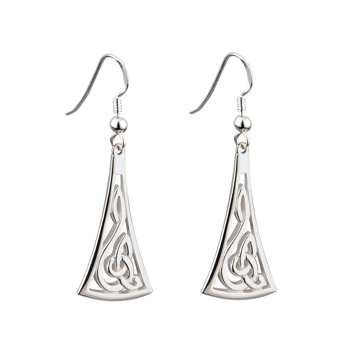Silver Celtic Knot Dangle Earrings