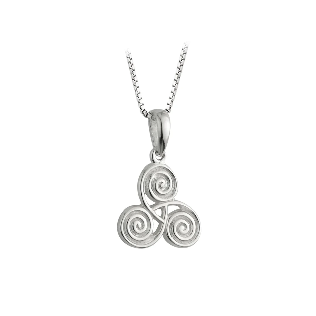 Silver Small Celtic Spiral Pendant